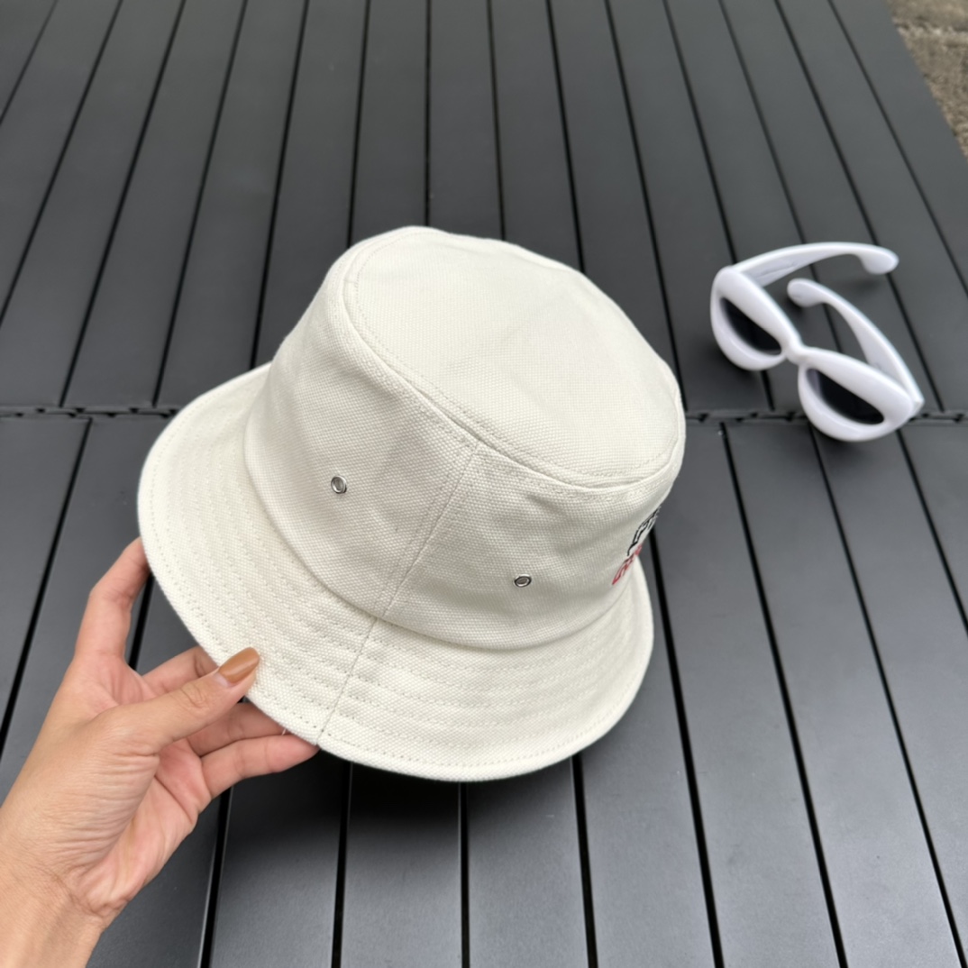 Fendi Lunar New Year Capsule White Fabric Bucket Hat - DesignerGu