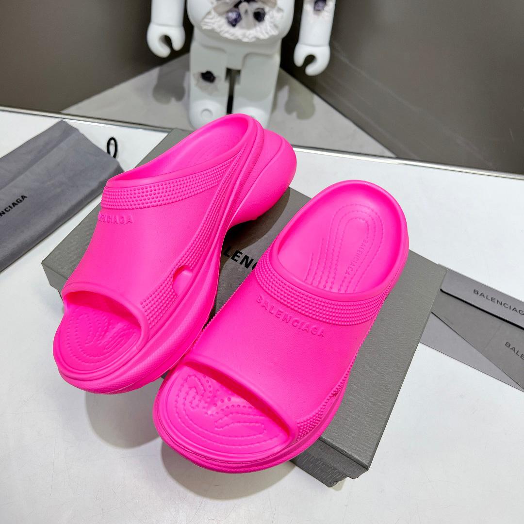 Balenciaga Women's Pool Crocs™ Slide Sandal In Pink - DesignerGu