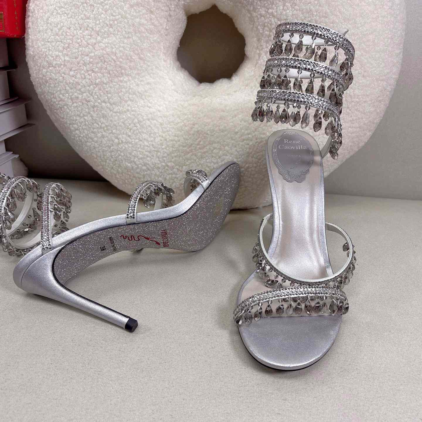 Rene Caovilla Elegant Evening Sandals Chandelier - DesignerGu