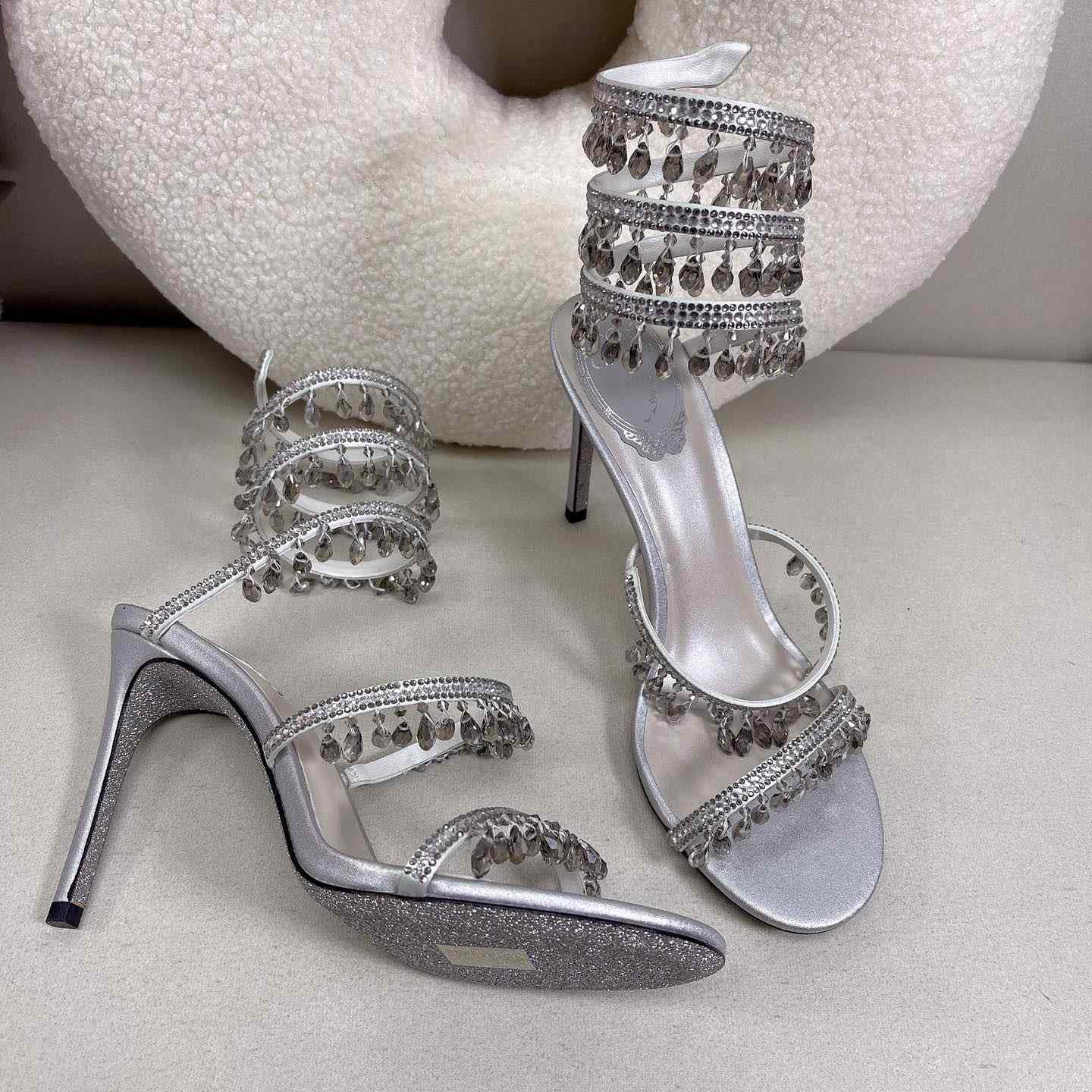 Rene Caovilla Elegant Evening Sandals Chandelier - DesignerGu