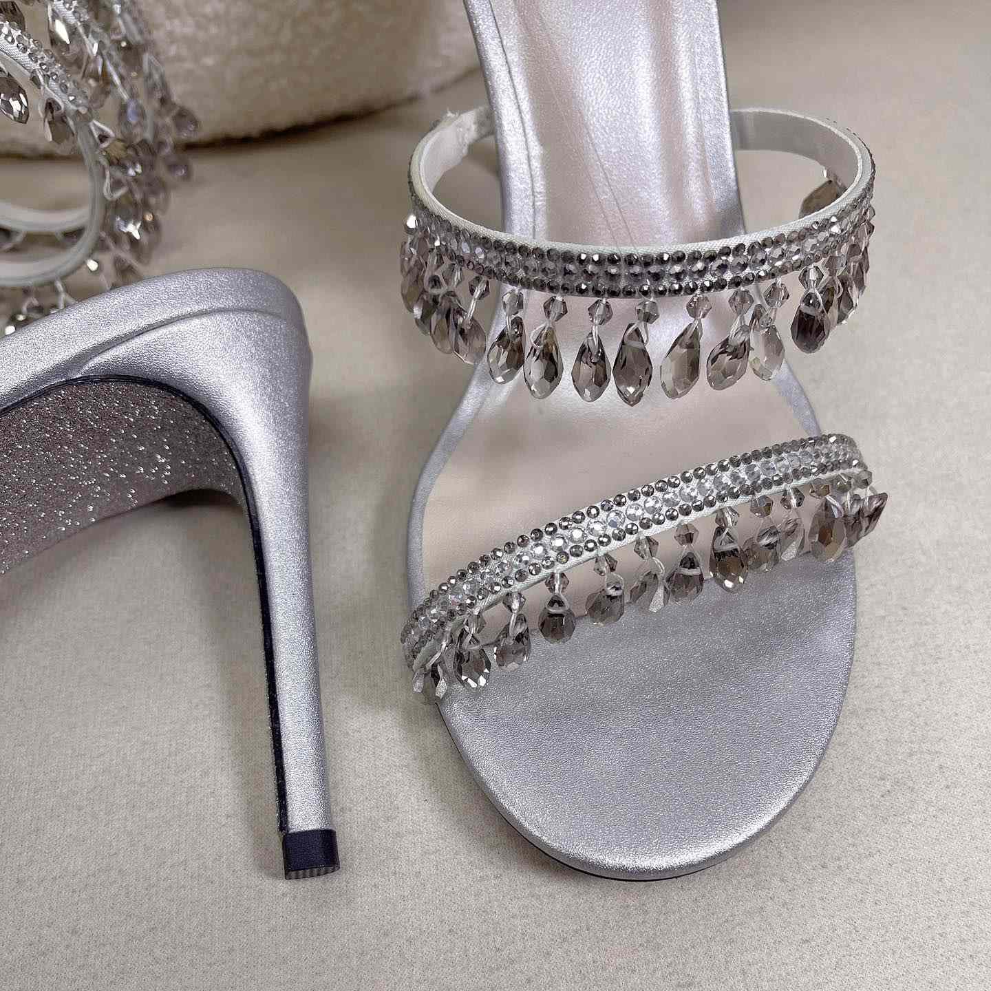 Rene Caovilla Elegant Evening Sandals Chandelier - DesignerGu