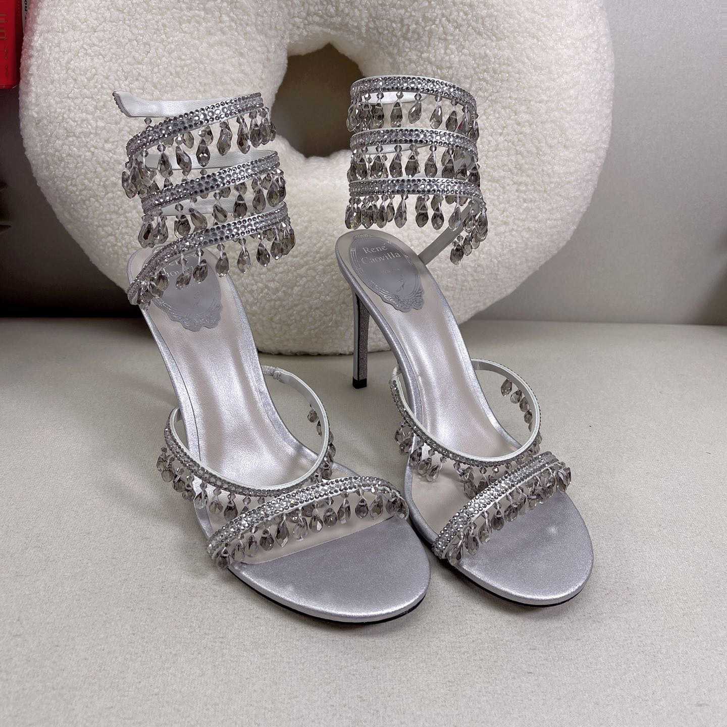 Rene Caovilla Elegant Evening Sandals Chandelier - DesignerGu