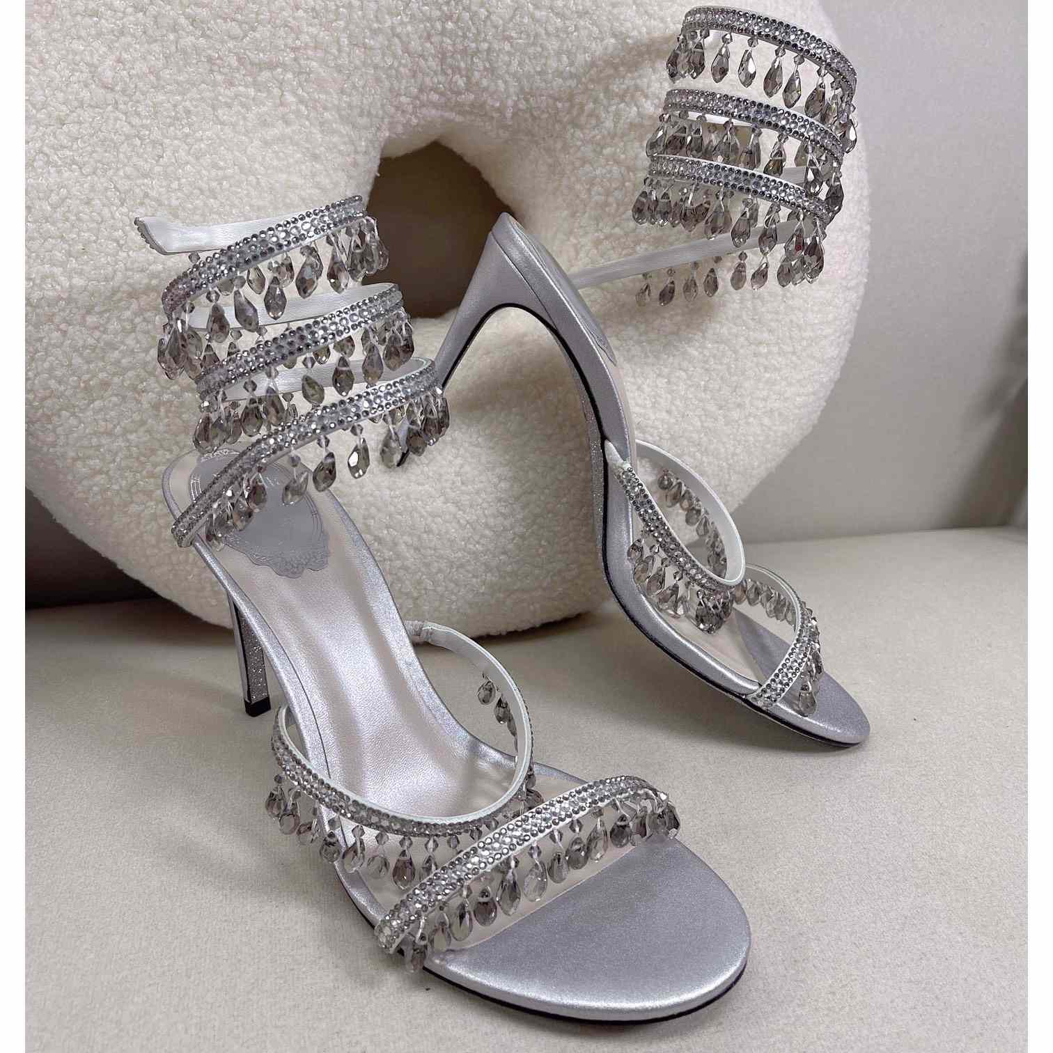 Rene Caovilla Elegant Evening Sandals Chandelier - DesignerGu