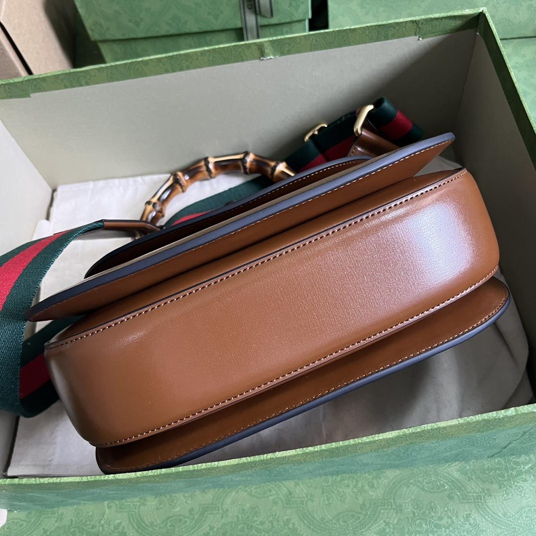 Gucci Bamboo 1947 Medium Top Handle Bag(26-17-9cm) - DesignerGu