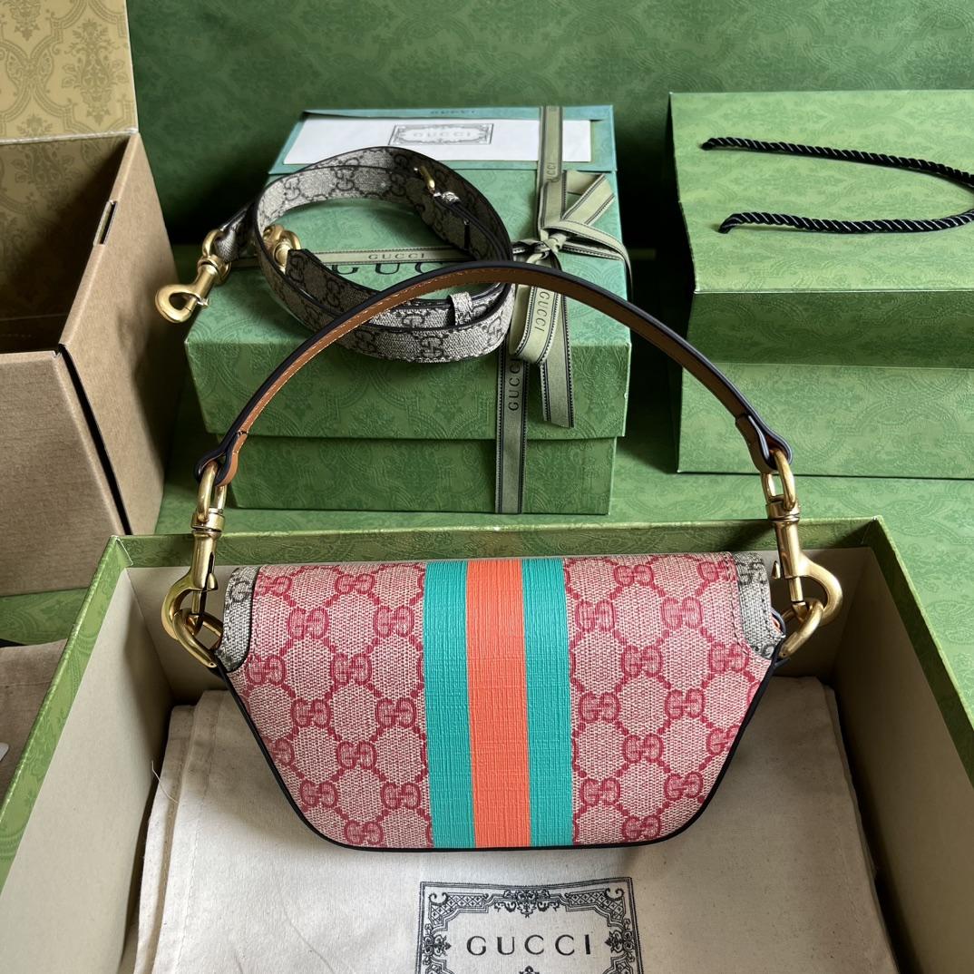 Gucci GG Top Handle Mini Bag With Web(13-18*10-4.5cm) - DesignerGu