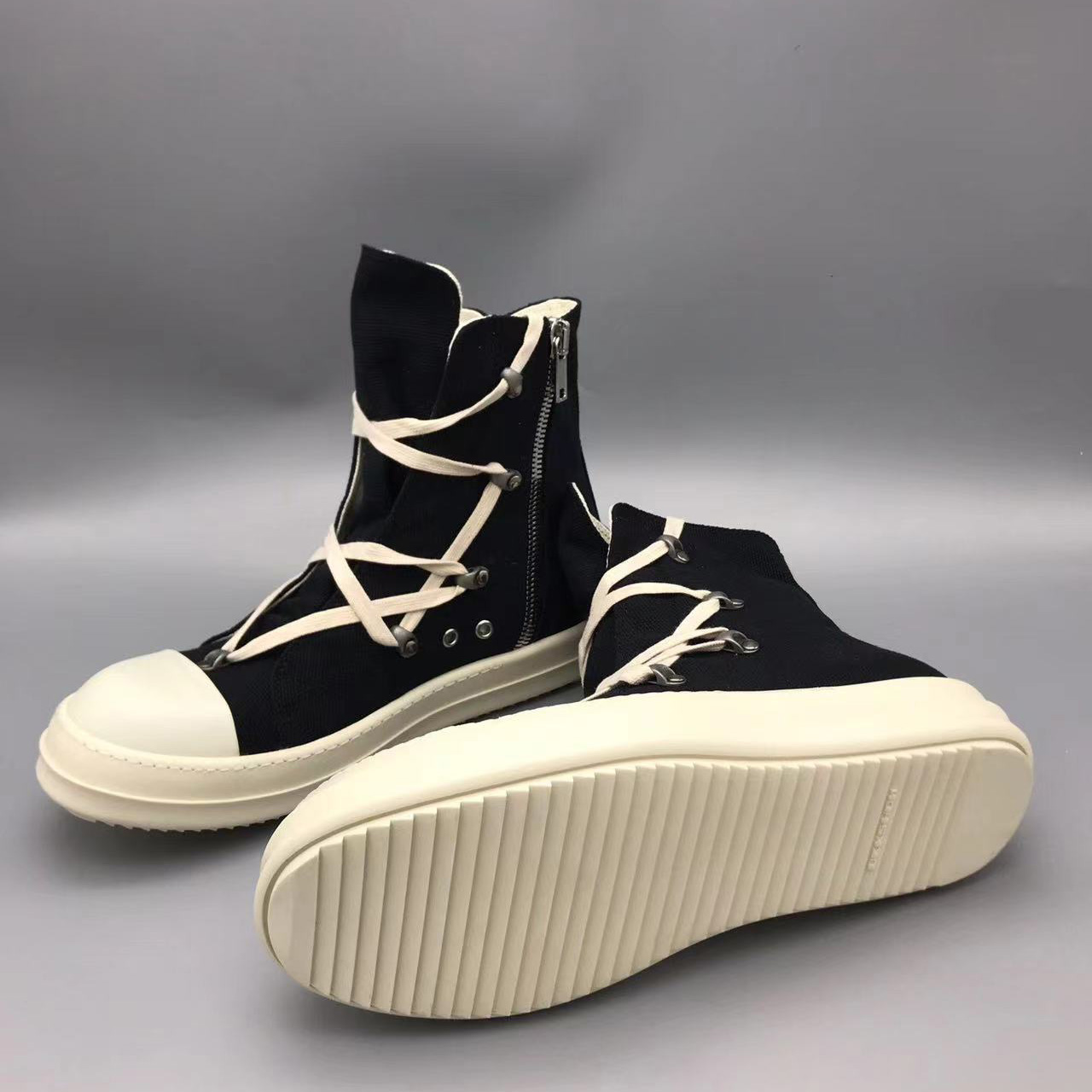 Rick Owens Drkshdw Black Hexagon Sneakers - DesignerGu