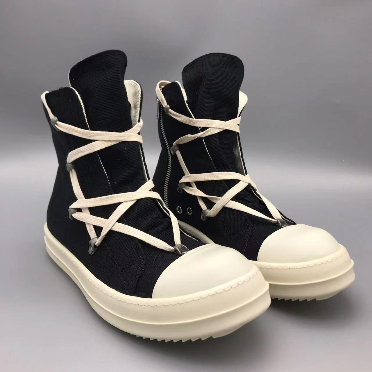 Rick Owens Drkshdw Black Hexagon Sneakers - DesignerGu