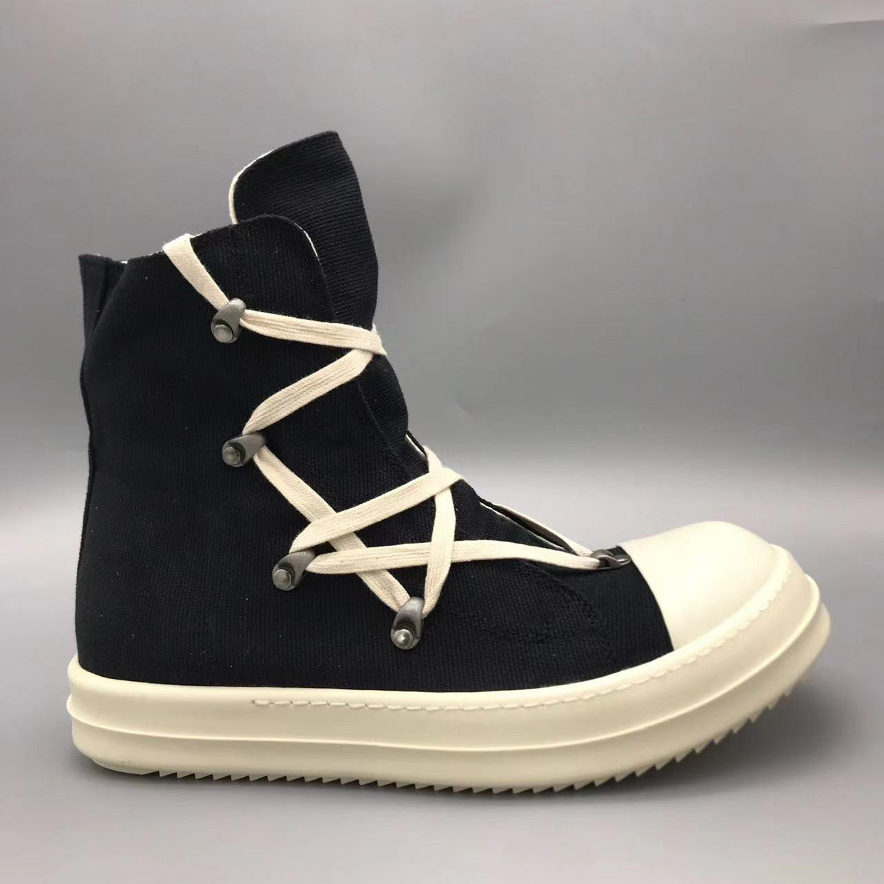 Rick Owens Drkshdw Black Hexagon Sneakers - DesignerGu