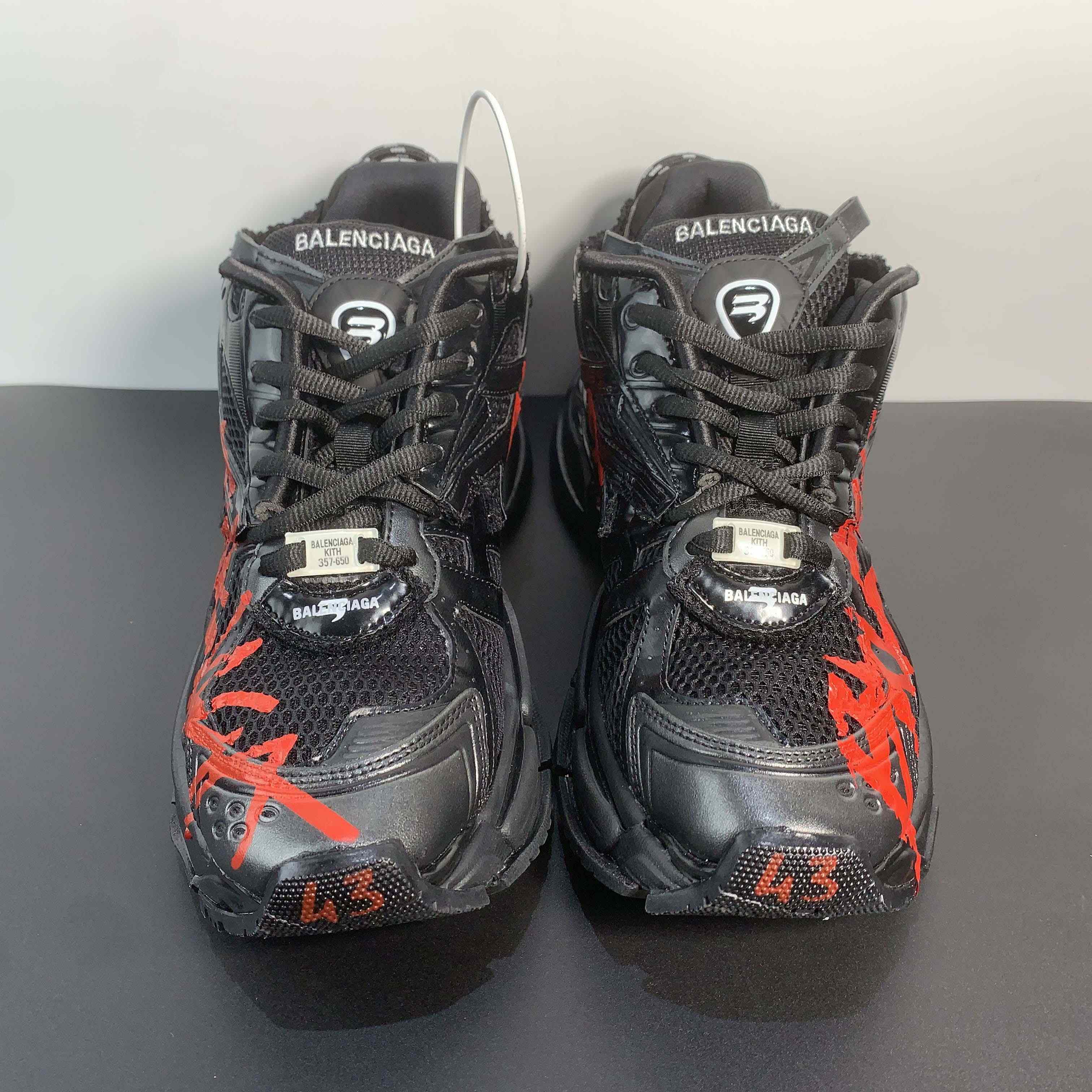 Balenciaga Runner Graffiti Sneaker In Black - DesignerGu