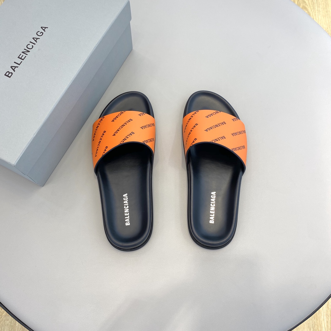 Balenciaga Logo Slide Sandal  - DesignerGu