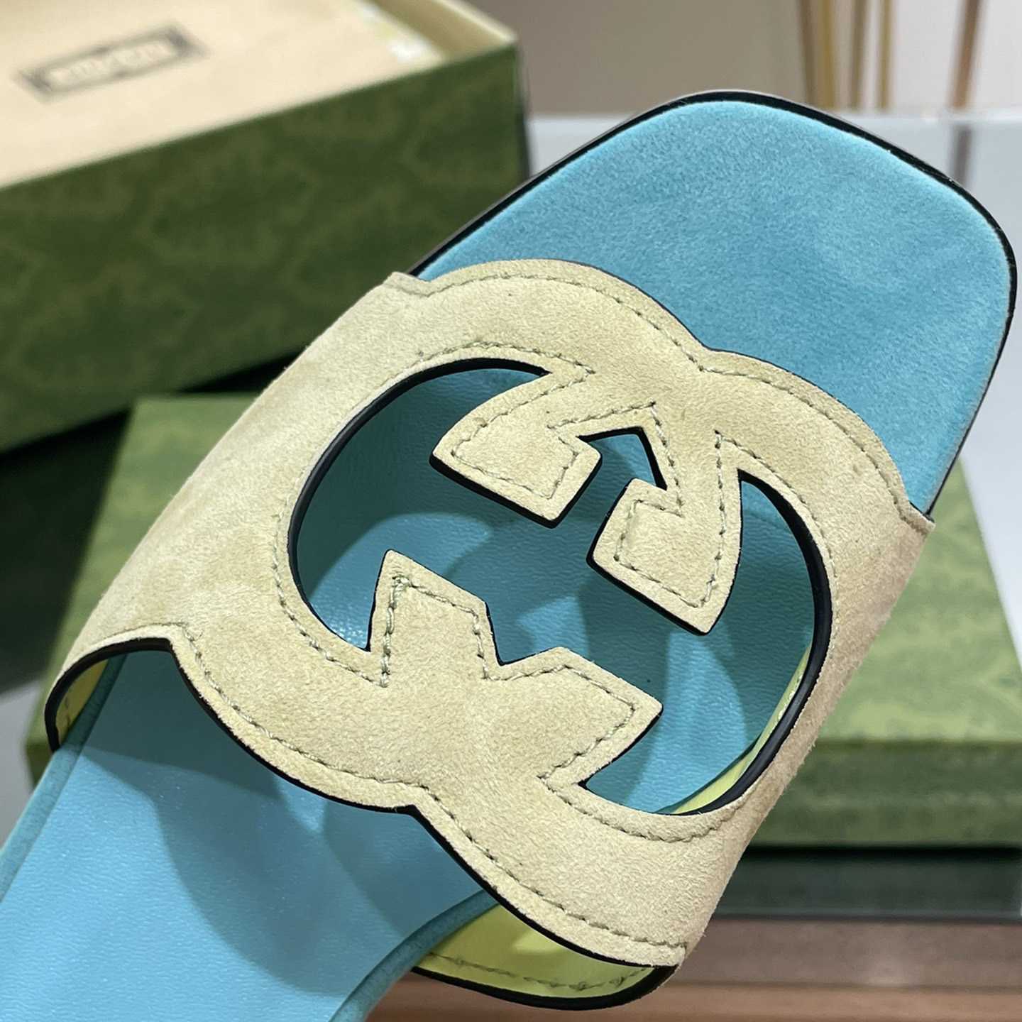 Gucci Women's Interlocking G Cut-out Slide Sandal - DesignerGu