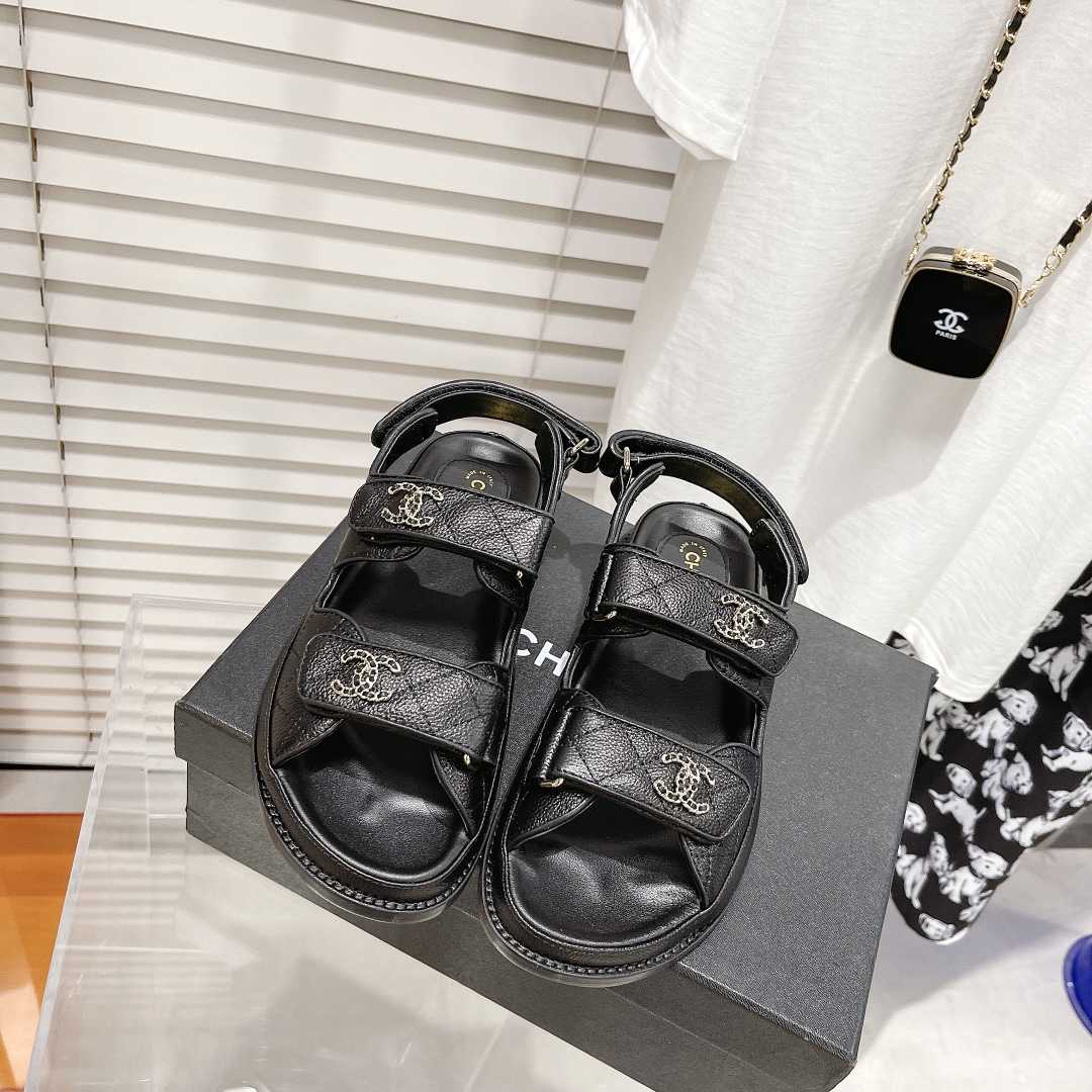 Chanel Sandals In Black - DesignerGu