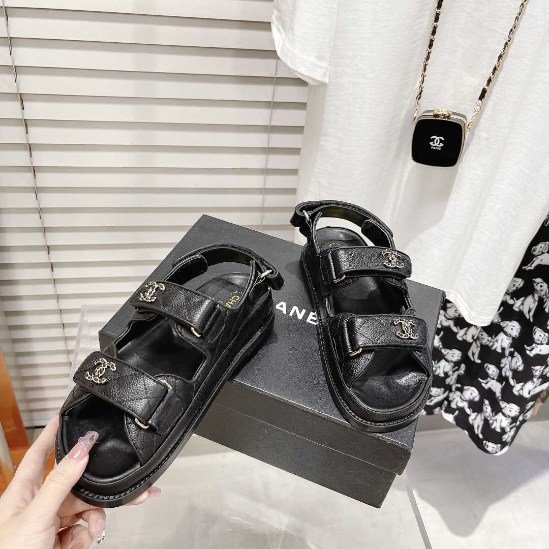 Chanel Sandals In Black - DesignerGu