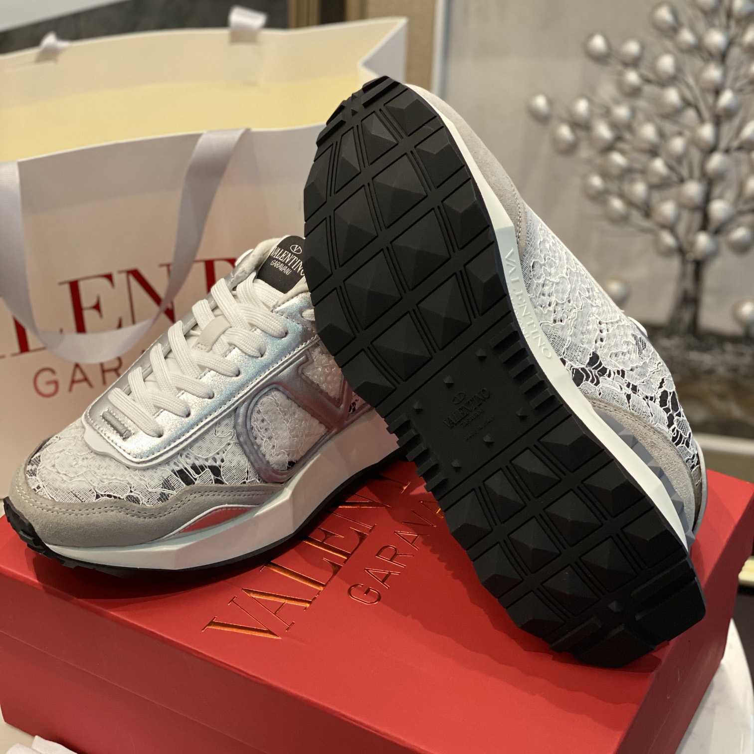 Valenti Lace And Mesh Lacerunner Sneaker  - DesignerGu