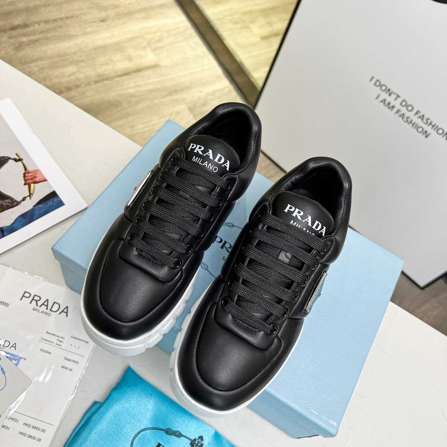 Prada Padded Nappa Leather Sneakers - DesignerGu