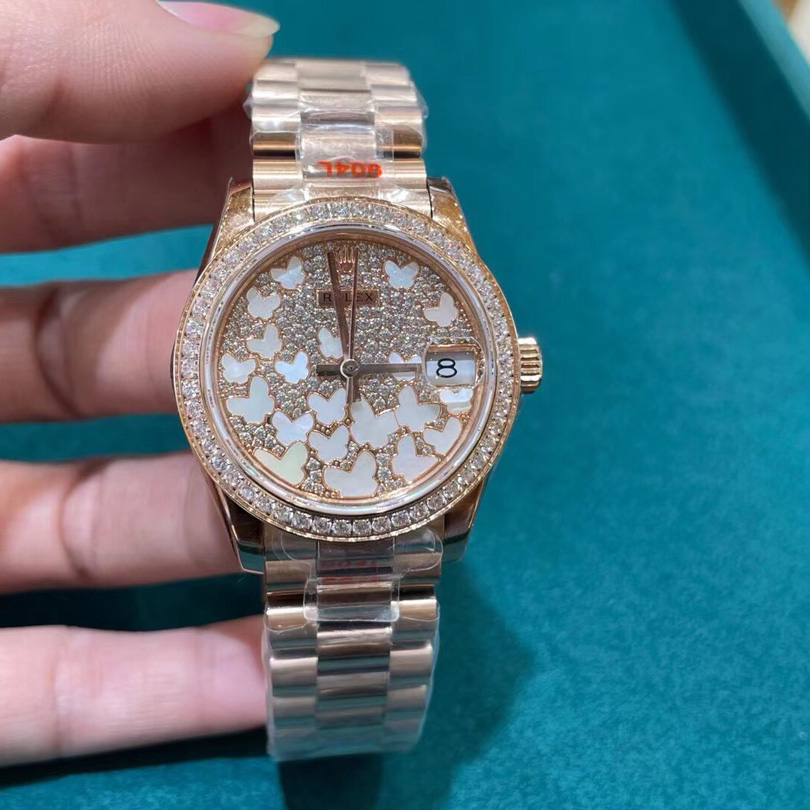 Rolex Rose Gold Datejust 31 Watch - DesignerGu