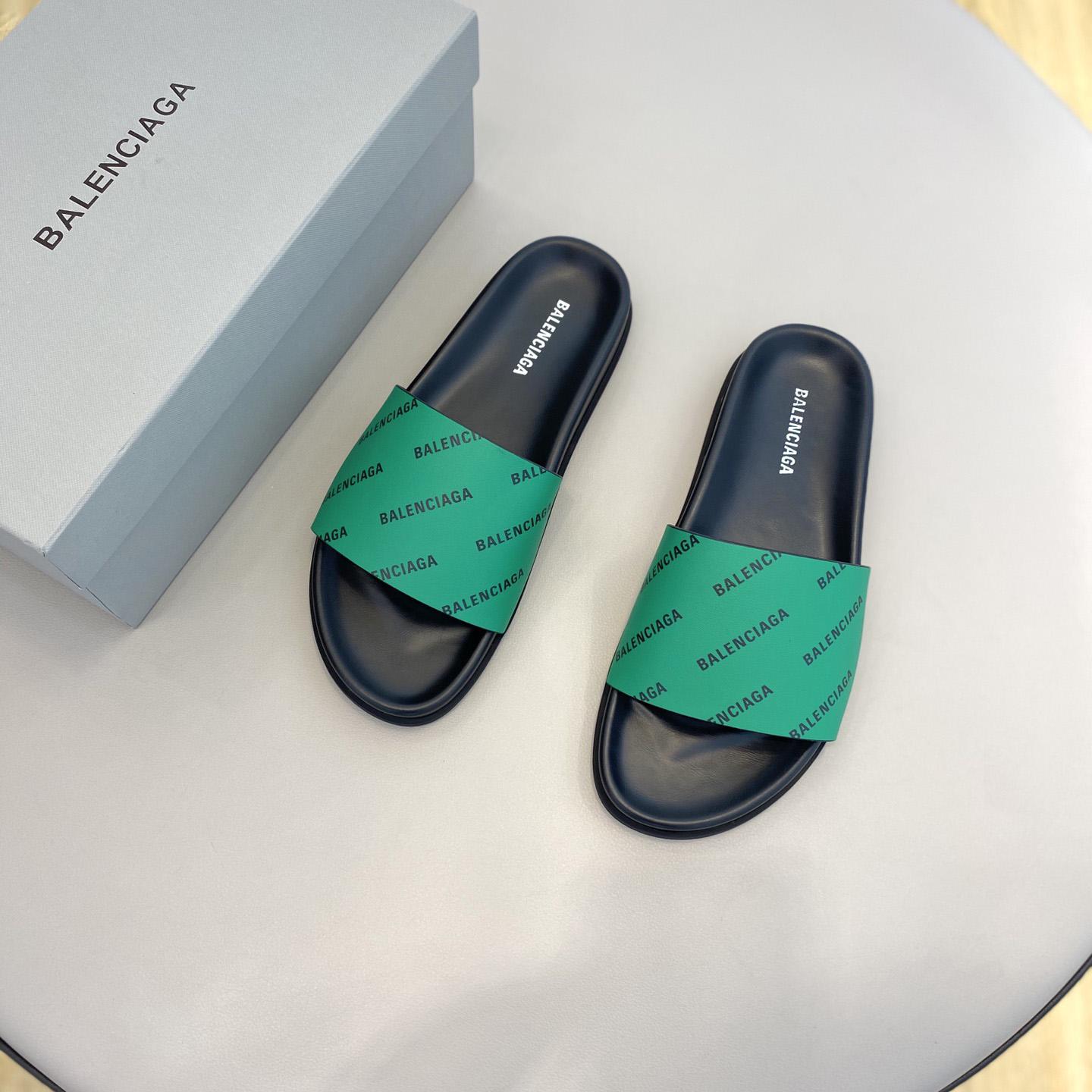 Balenciaga Logo Slide Sandal  - DesignerGu