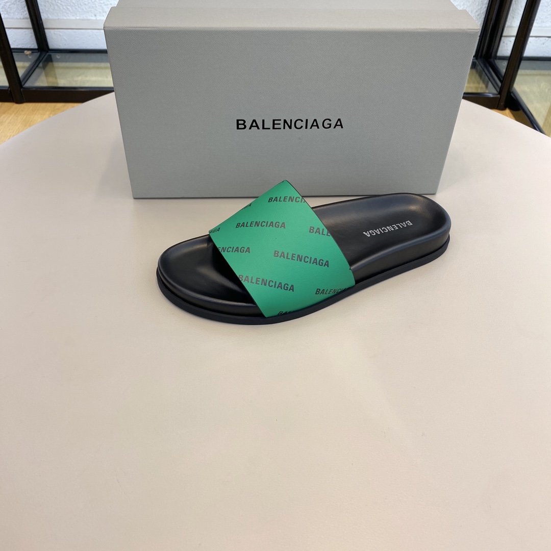 Balenciaga Logo Slide Sandal  - DesignerGu