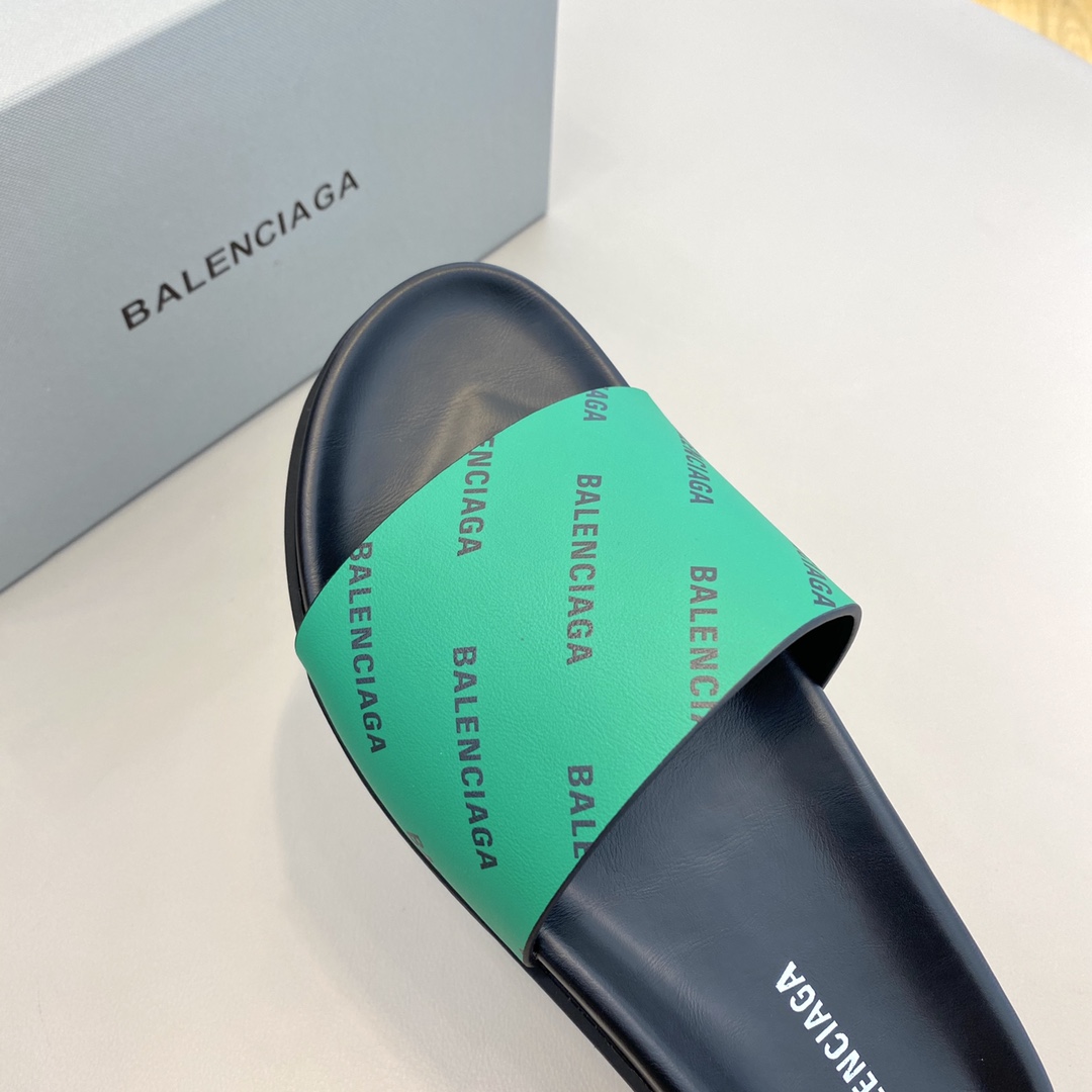 Balenciaga Logo Slide Sandal  - DesignerGu