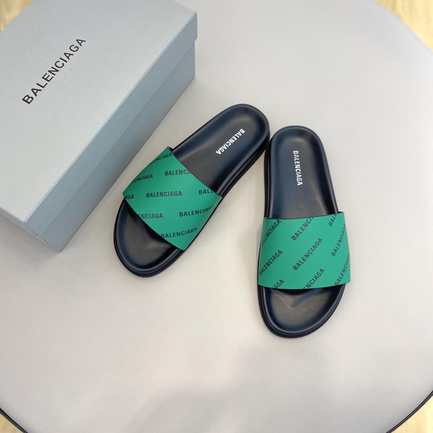 Balenciaga Logo Slide Sandal  - DesignerGu