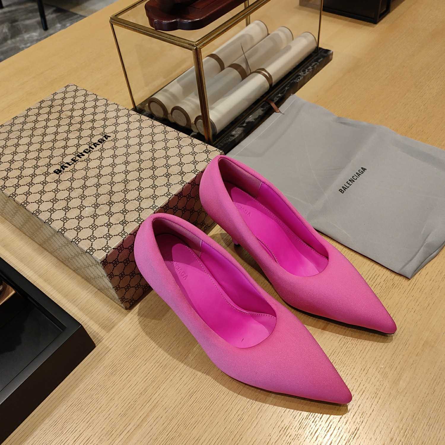 Balenciaga XL Pump 110mm In Neon Pink - DesignerGu