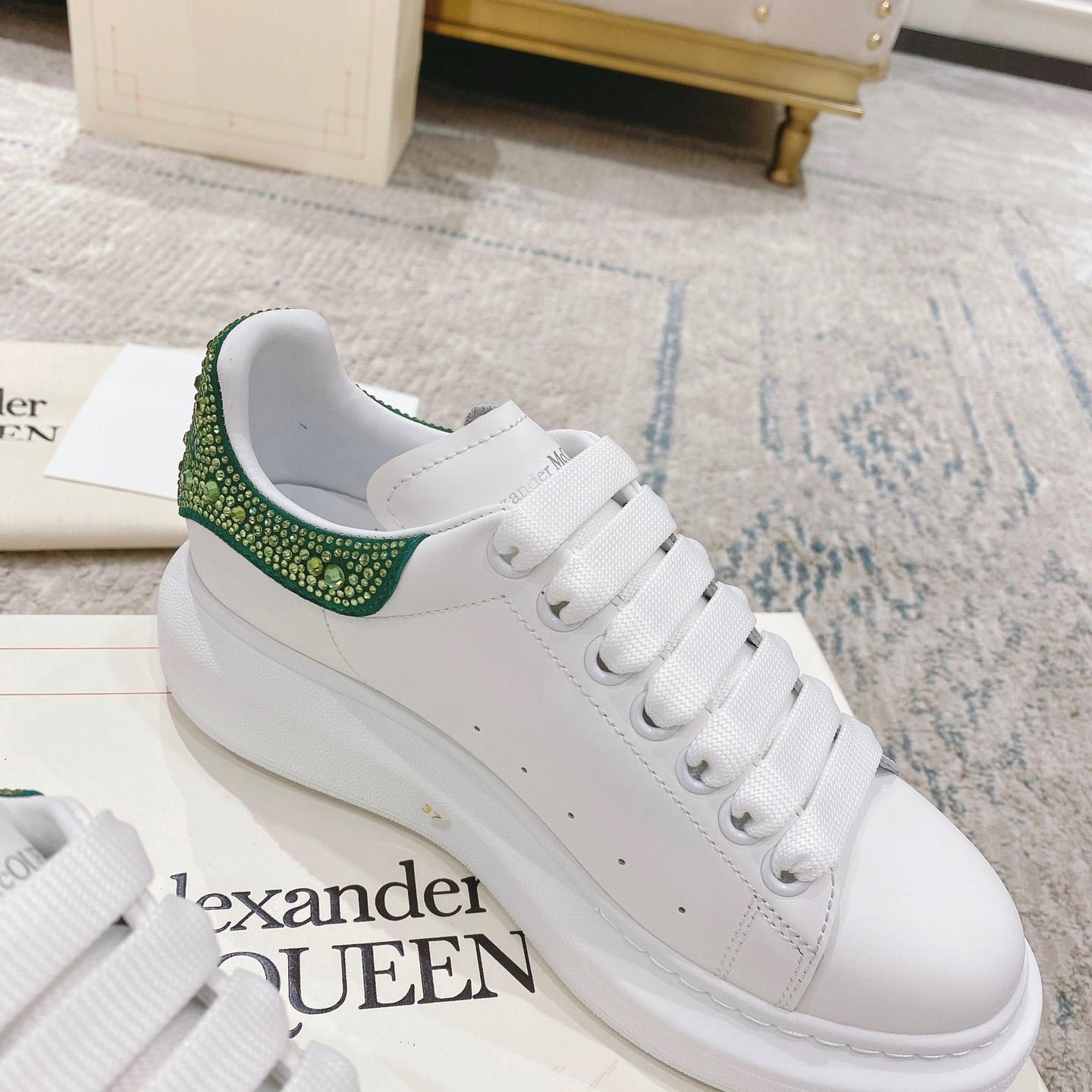 Alexander Mqueen Oversized Sneaker in White/Acid Green - DesignerGu