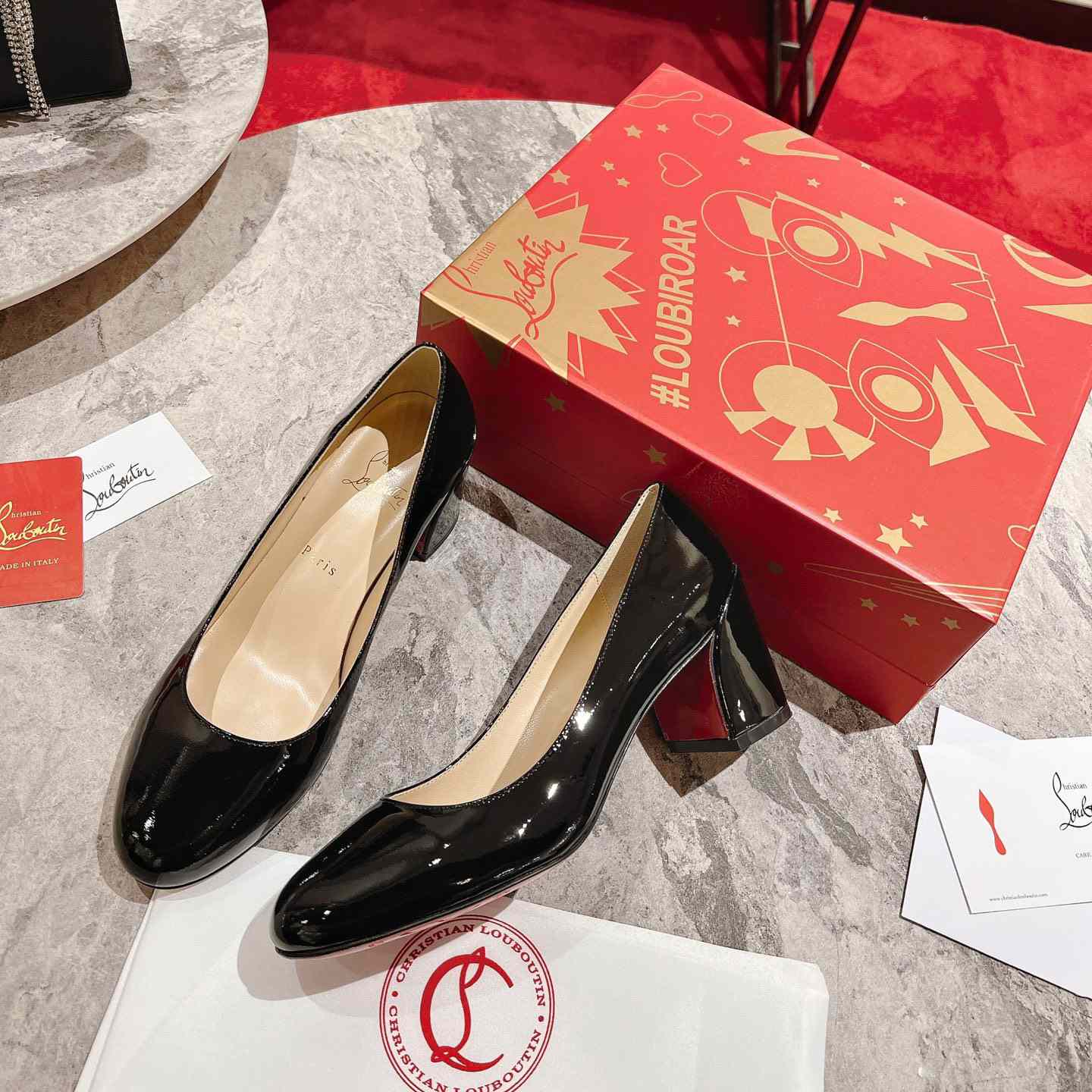 Christian Louboutin Simple 55 Patent Leather Pumps - DesignerGu