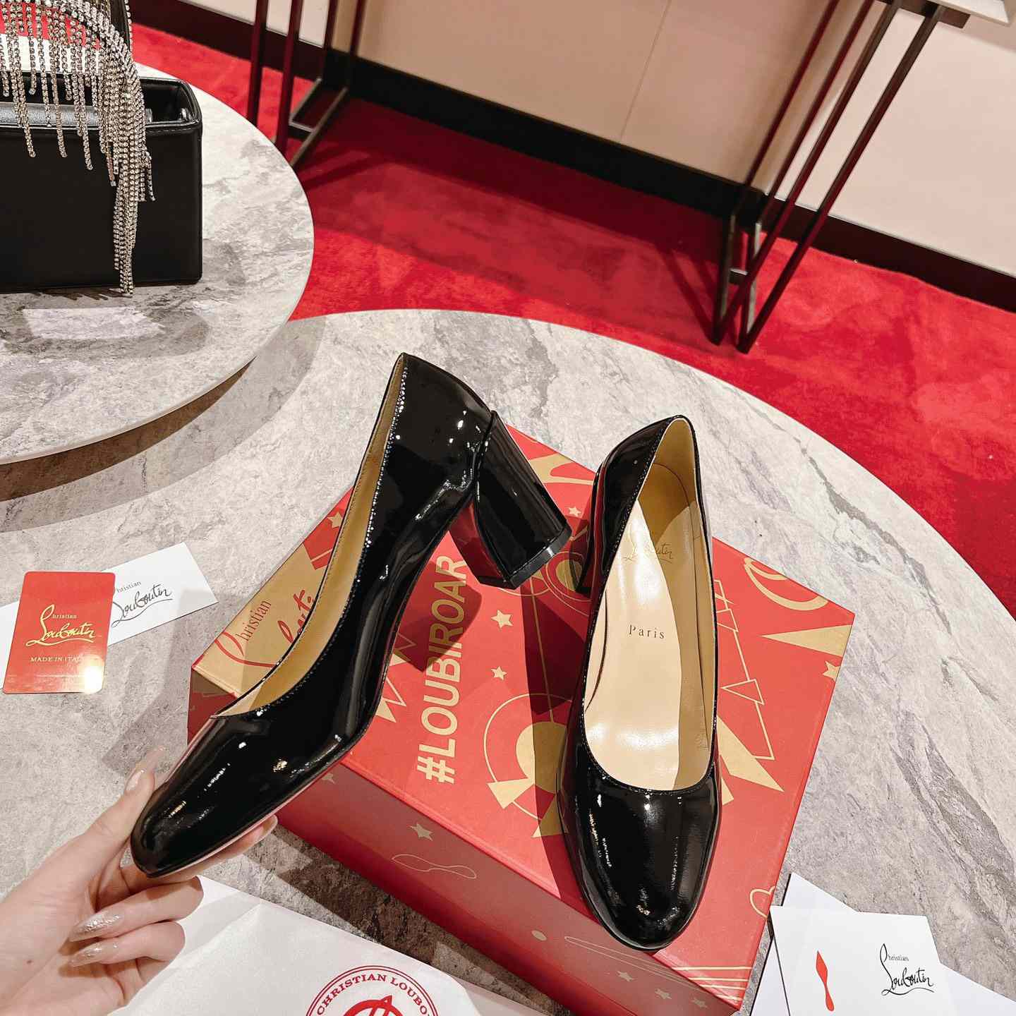 Christian Louboutin Simple 55 Patent Leather Pumps - DesignerGu