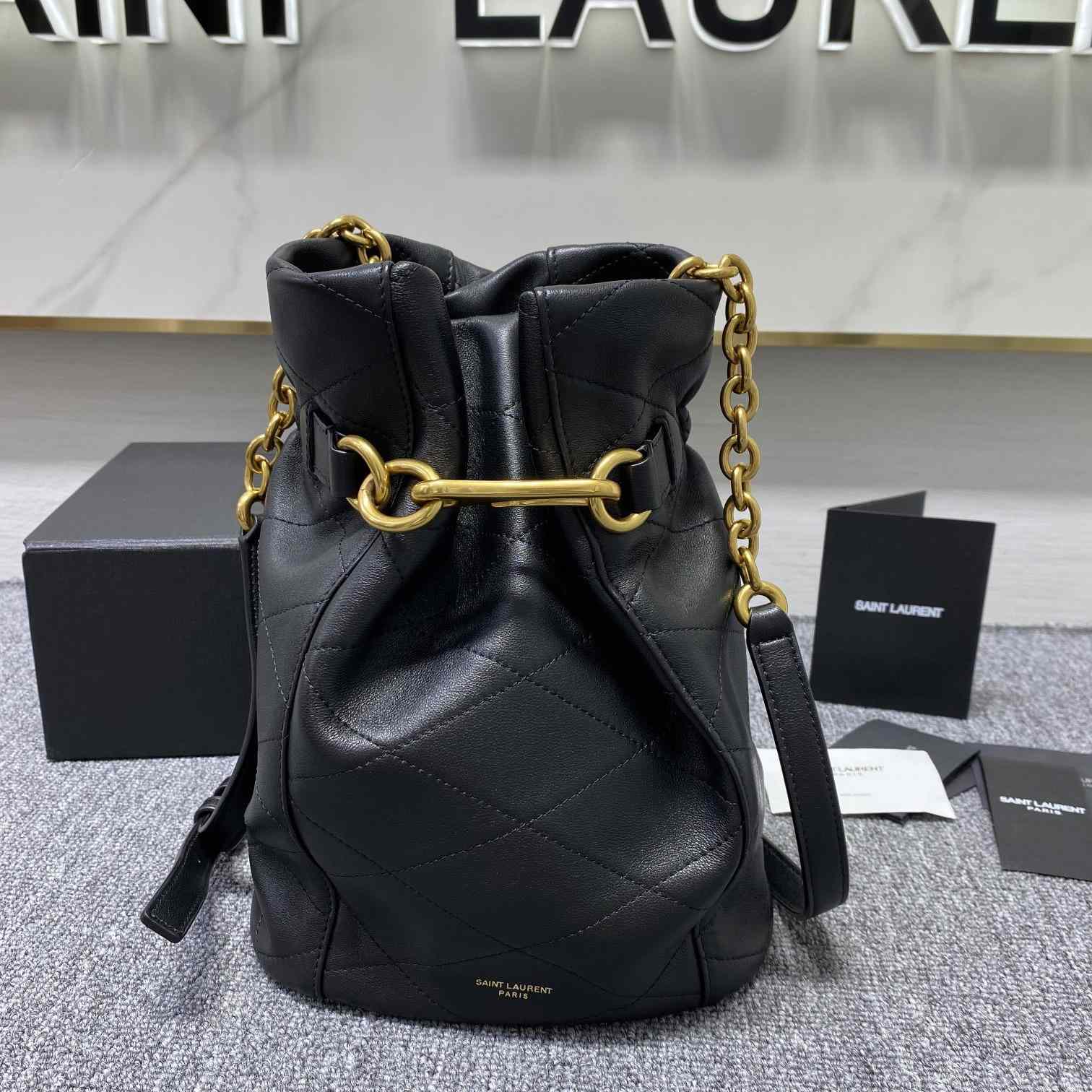 Saint Laurent Le Maillon Hook Bucket Bag(7.5x10.6x4.7cm) - DesignerGu