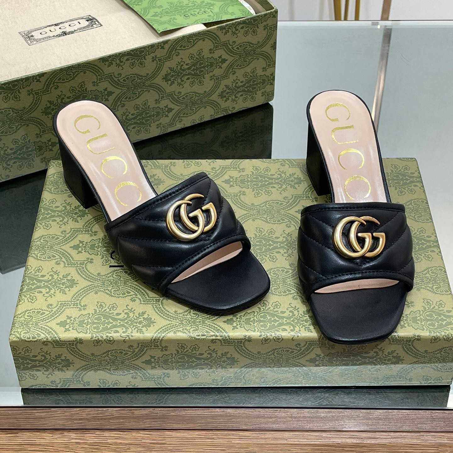 Gucci Women's Double G Slide Sandal - DesignerGu