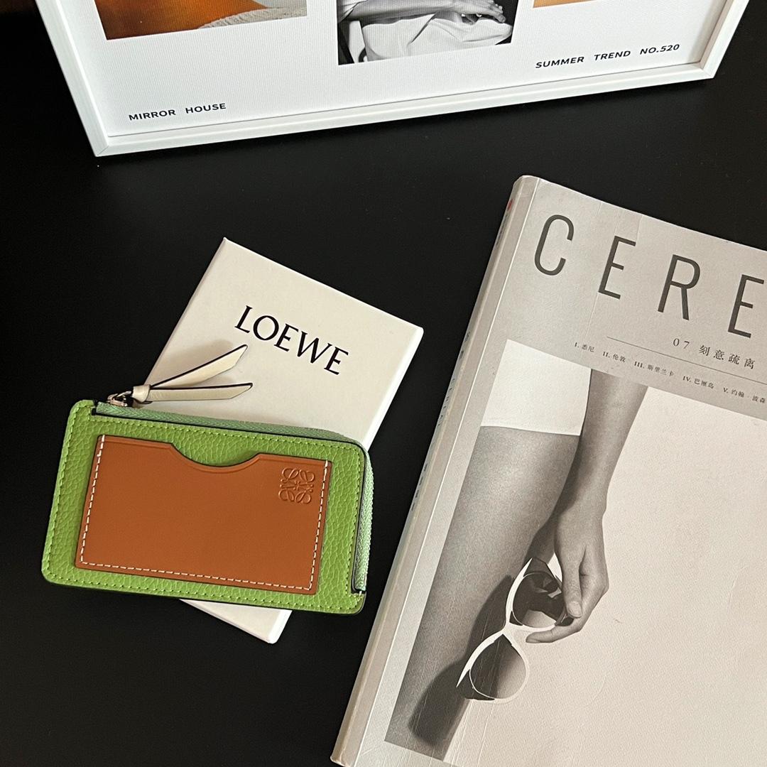 Loewe Coin Cardholder In Soft Grained Calfskin - DesignerGu