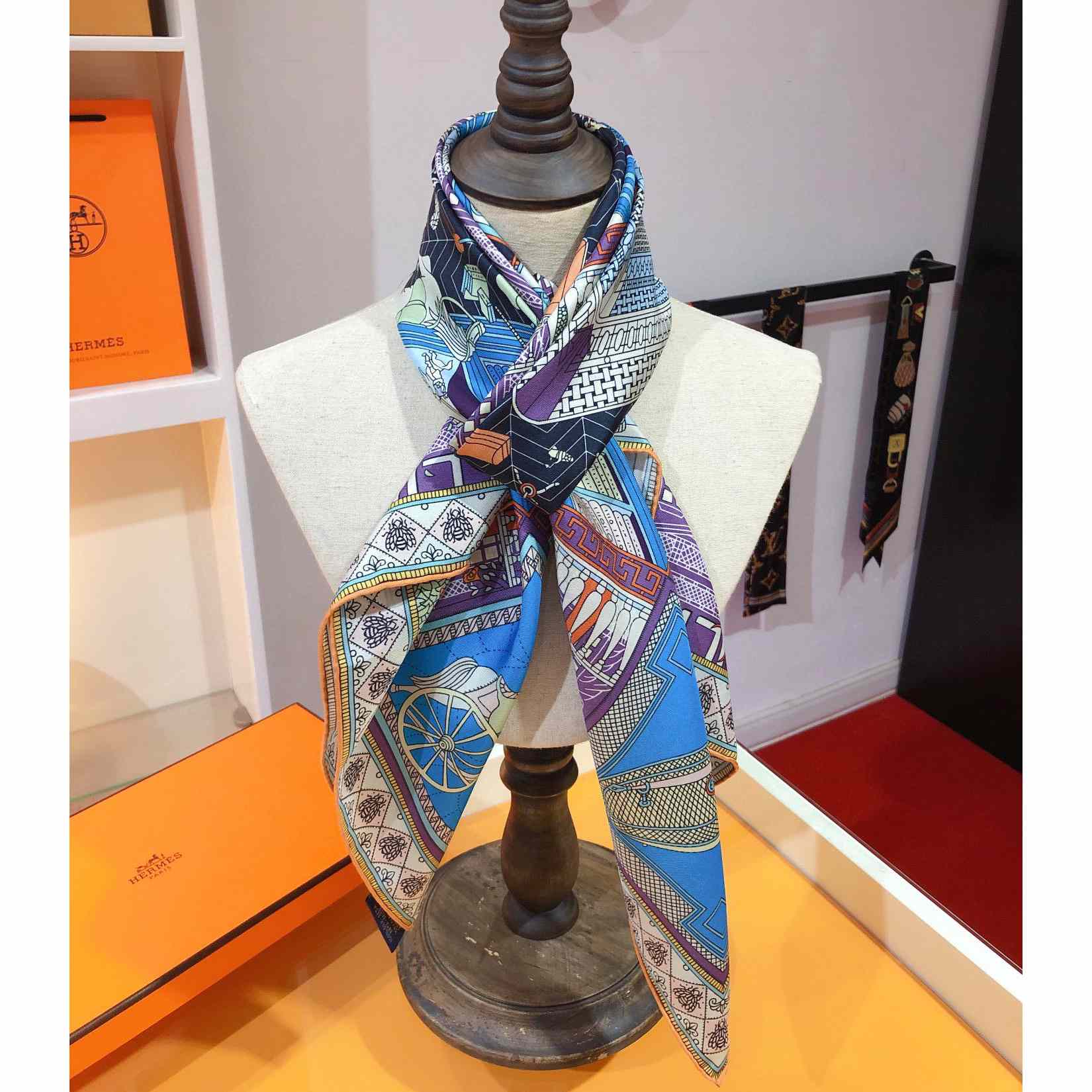 Hermes Objets De Curiosite Scarf 90 - DesignerGu