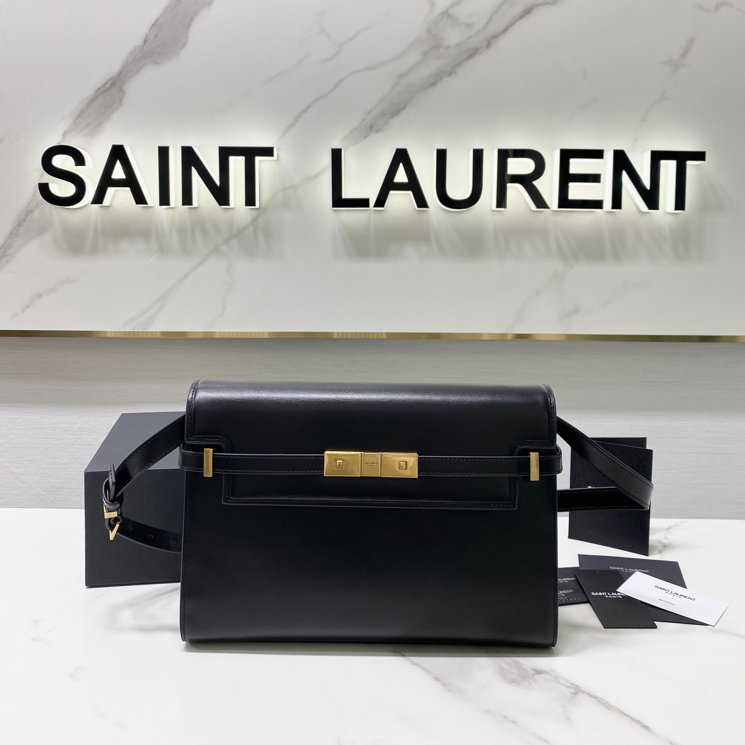 Saint Laurent Manhattan Shoulder Bag In Box Saint Laurent Leather - DesignerGu