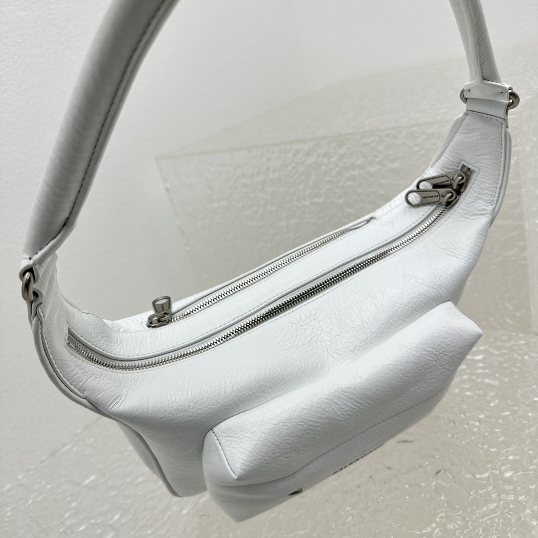 Balenciaga Raver Medium Bag With Handle In White - DesignerGu