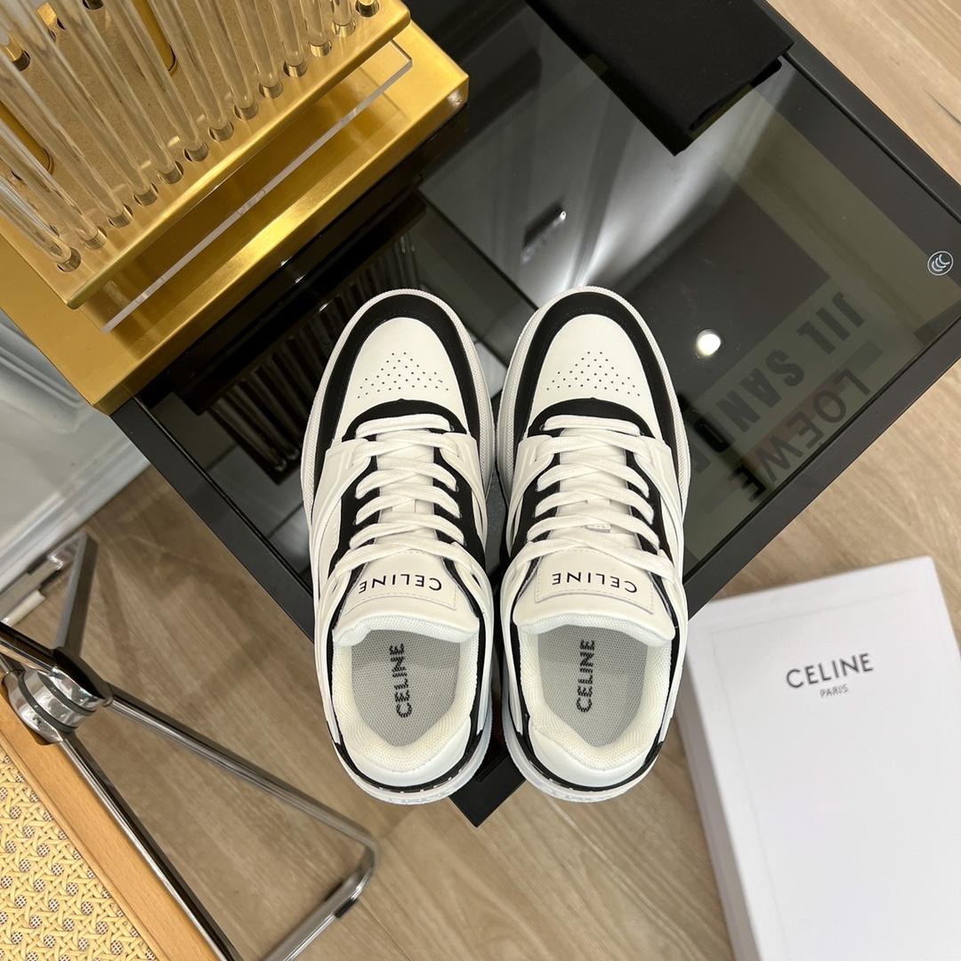 Celine CT-07 Celine Trainer Low Lace-up Sneaker In Calfskin - DesignerGu