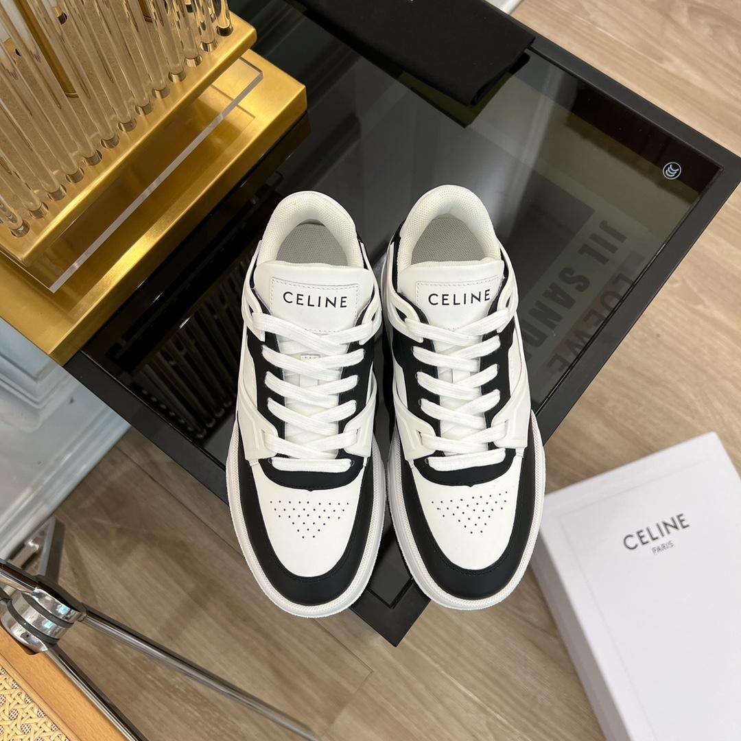 Celine CT-07 Celine Trainer Low Lace-up Sneaker In Calfskin - DesignerGu