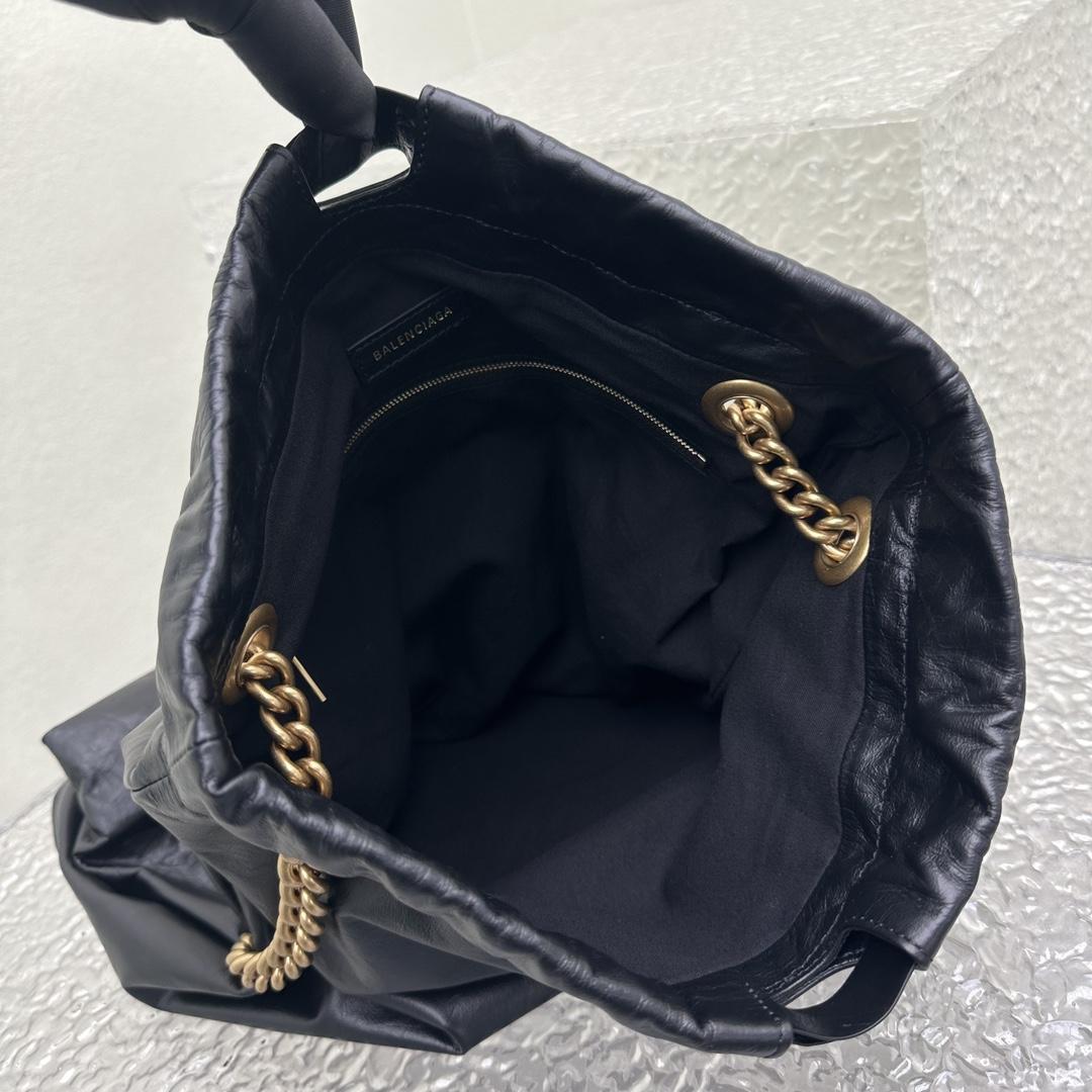 Balenciaga Women's Crush Medium Tote Bag In Black - DesignerGu