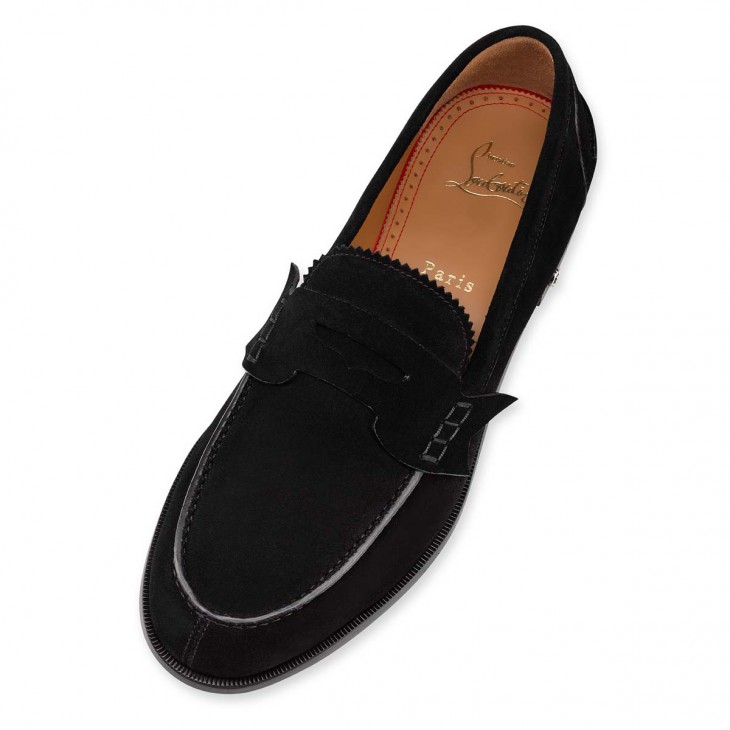 Christian Louboutin No Penny Loafers - Calf Leather - Black - DesignerGu