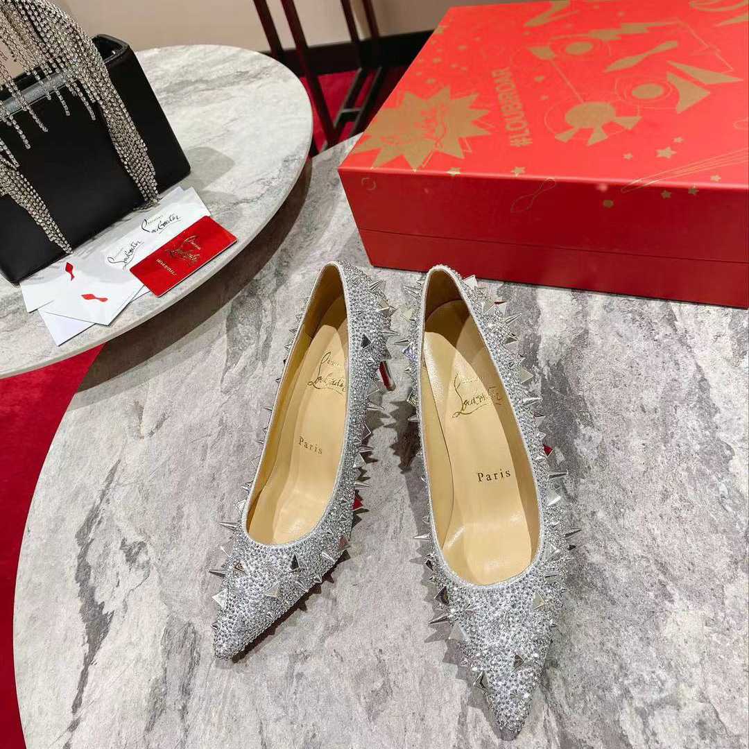 Christian Louboutin Stud Silver - DesignerGu