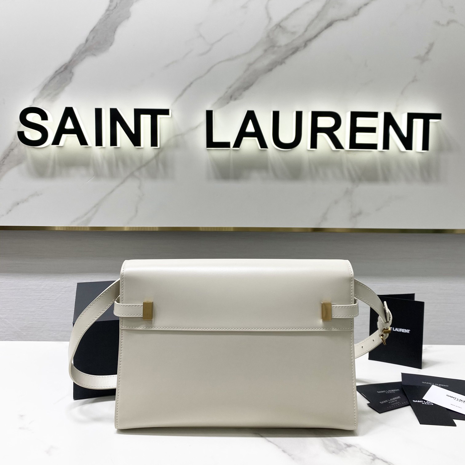 Saint Laurent Manhattan Shoulder Bag In Box Saint Laurent Leather - DesignerGu