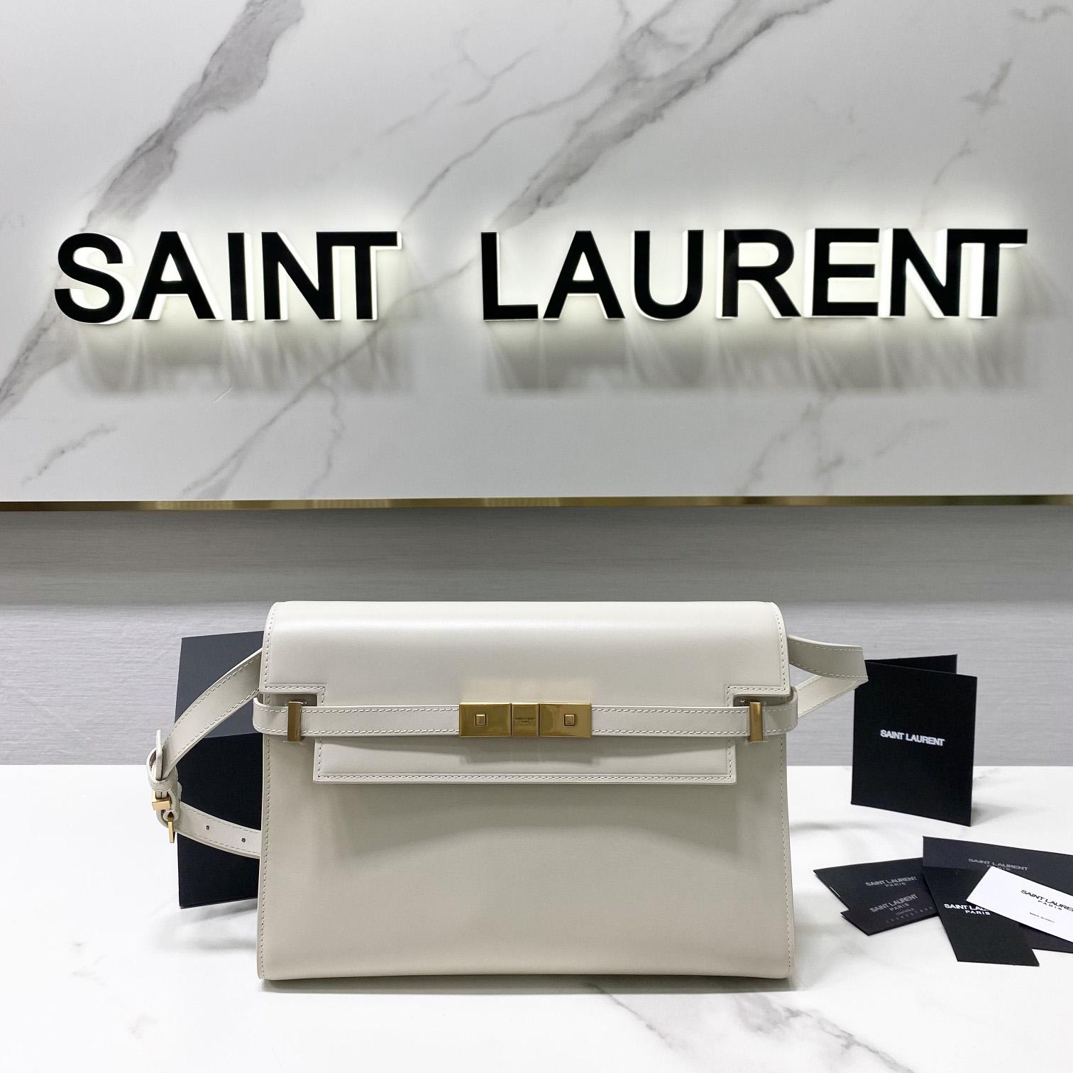 Saint Laurent Manhattan Shoulder Bag In Box Saint Laurent Leather - DesignerGu