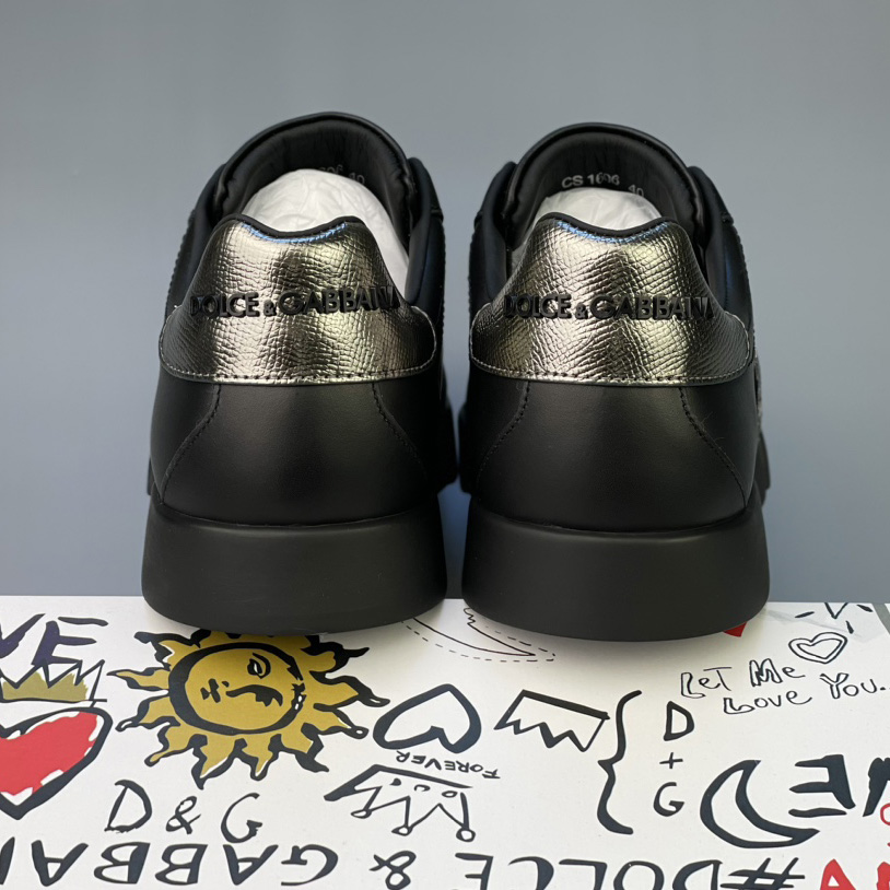 Dolce & Gabbana Calfskin Nappa Portofino Sneakers With Crown Patch - DesignerGu