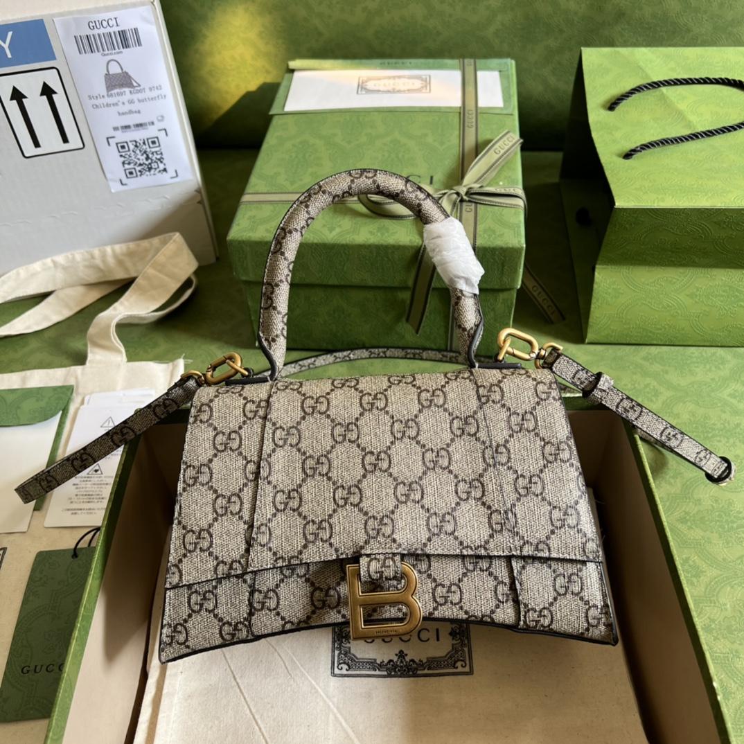 Gucci X Balenciaga The Hacker Project Small Hourglass Bag(22.5-14.5-10cm) - DesignerGu