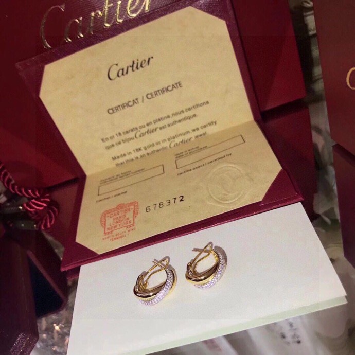 Cartier Trinity Earrings - DesignerGu