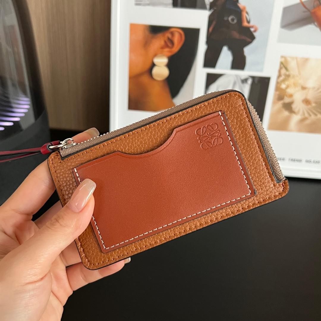 Loewe Coin Cardholder In Soft Grained Calfskin - DesignerGu