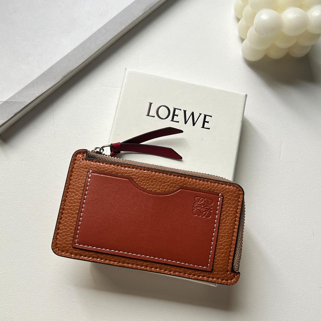 Loewe Coin Cardholder In Soft Grained Calfskin - DesignerGu