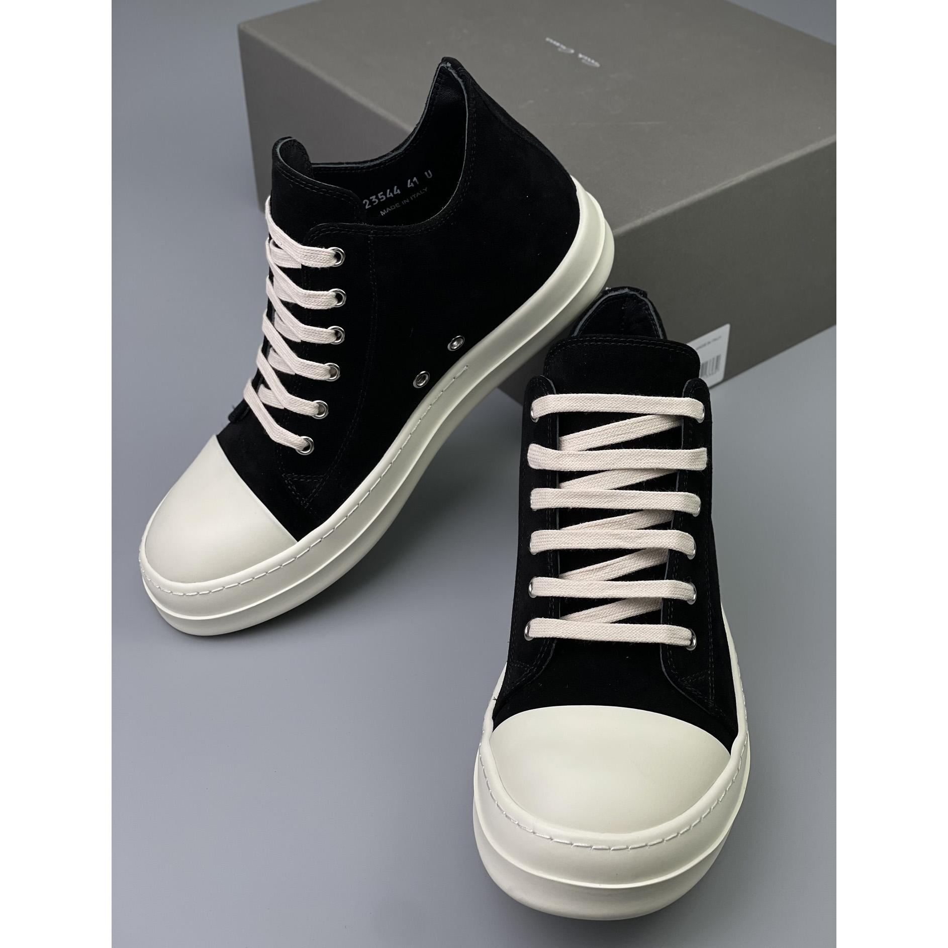 Rick Owens  Leather Low Sneakers - DesignerGu