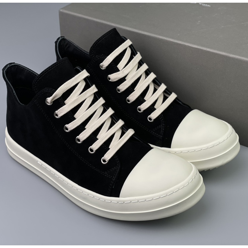 Rick Owens  Leather Low Sneakers - DesignerGu