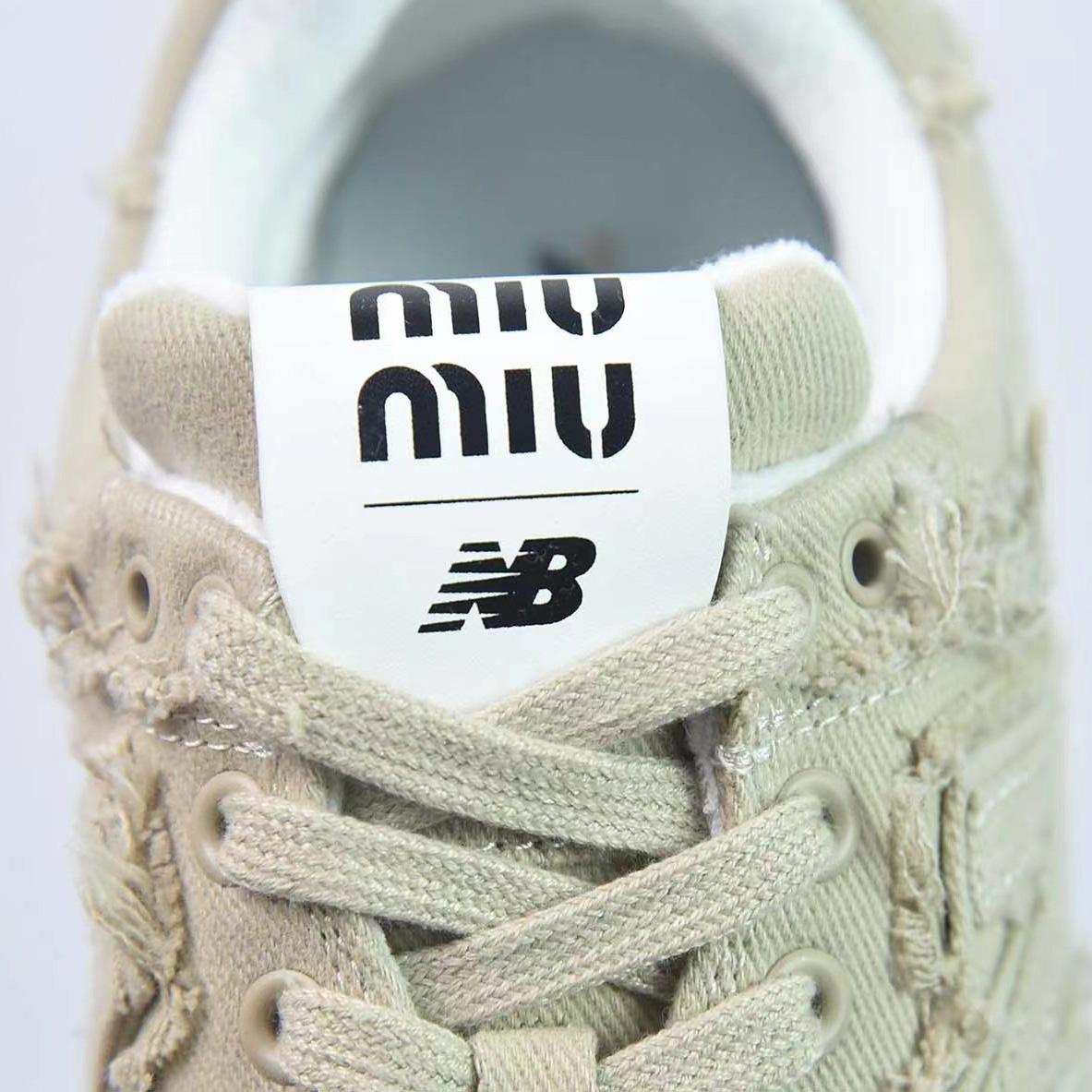 New Balance 574 x Miu Women's Miu Denim Sneakers - DesignerGu