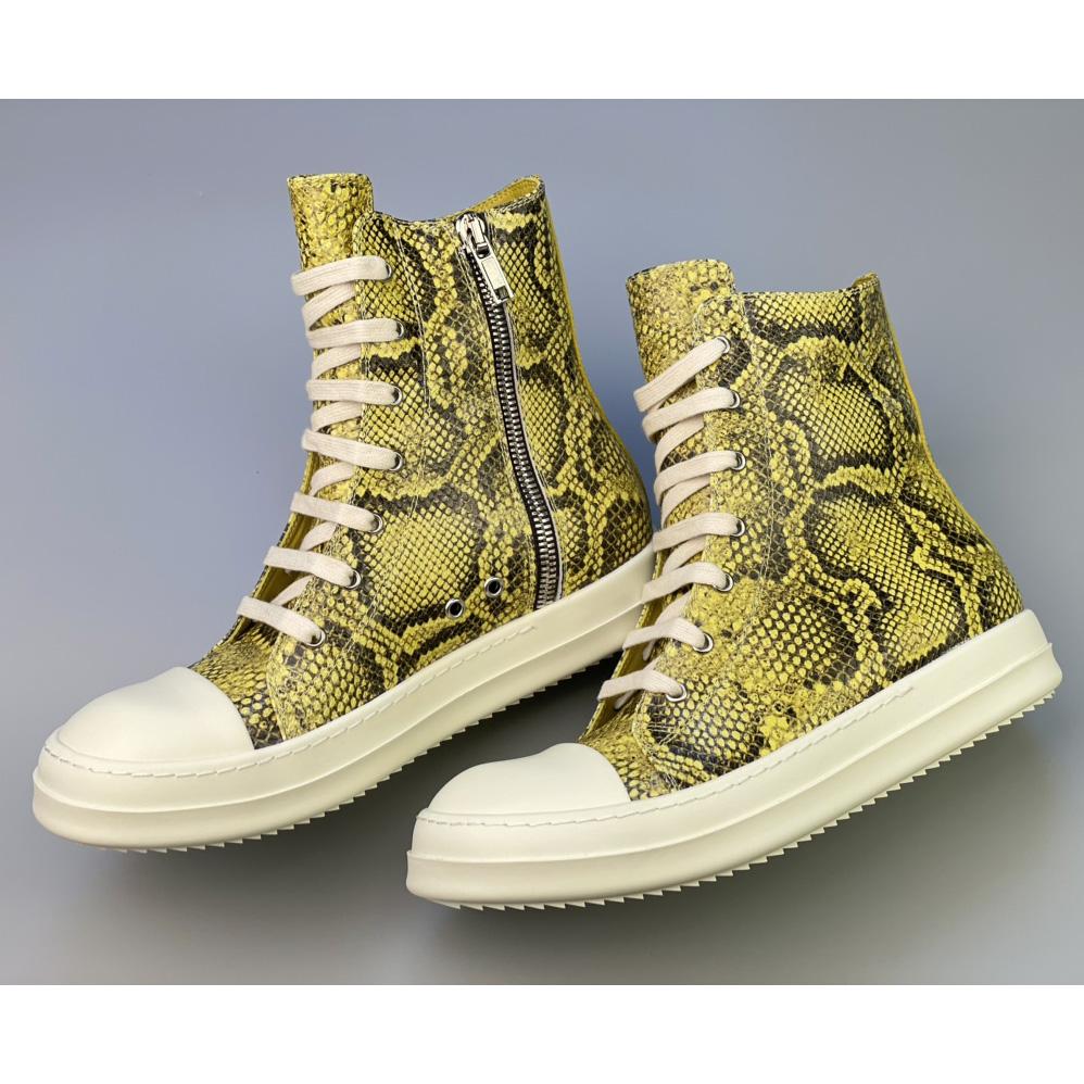 Rick Owens Python Leather Sneakers - DesignerGu